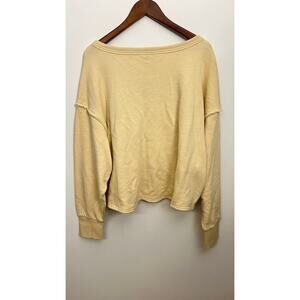JoyLab Ivory Loose Fit Sweatshirt with Adjustable Drawstring Size XL